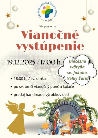 Vianočné vystúpenie detí z CMŠ