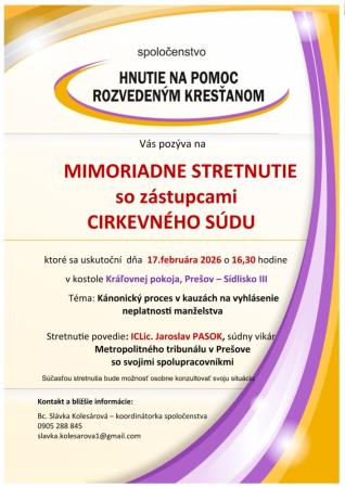 Mimoriadne stretnutie rozvedených