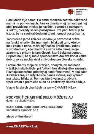 Jarná zbierka na katolícku charitu