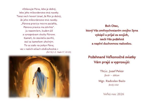 Požehnané Veľkonočné sviatky