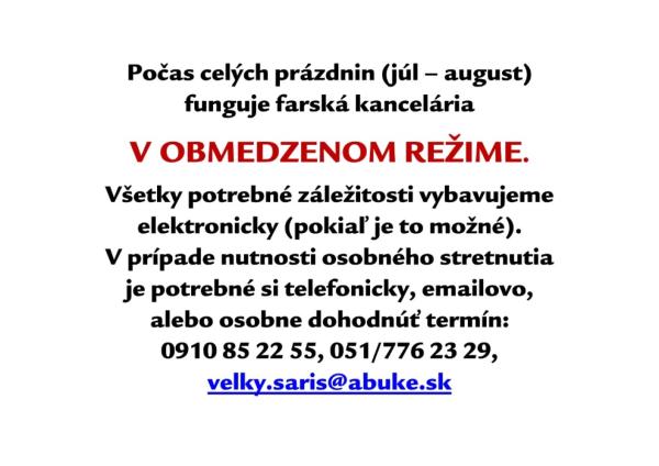 FARSKÁ KANCELÁRIA