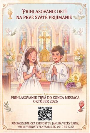 Prihlasovanie na Prvé sv. prijímanie